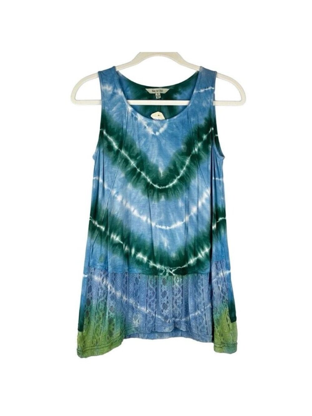 Casual Tye Dye Lace Tank Small